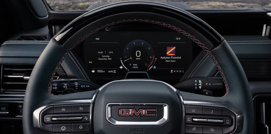 Steering wheel of 2026 GMC Yukon for sale in Granbury, TX