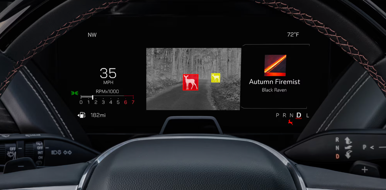 Dashboard display of 2026 GMC Yukon XL for sale near Fort Worth, TX